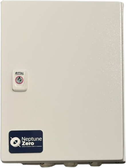 Neptune Zero data collection cabinet: steel enclosure with lockable door