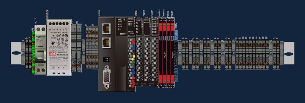 DIN-rail assembly of a Neptune Zero data collection unit
